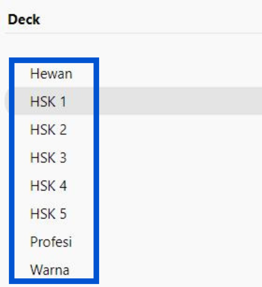 Bukti isi kamus digital HSK 1-5